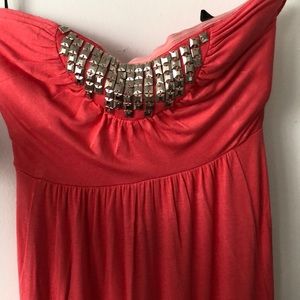2B Bebe Coral Maxi Dress